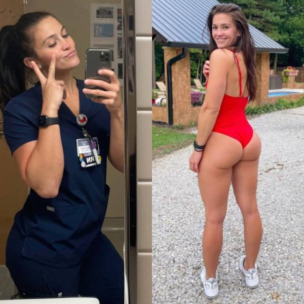 Sexy Girls With And Without Their Uniforms