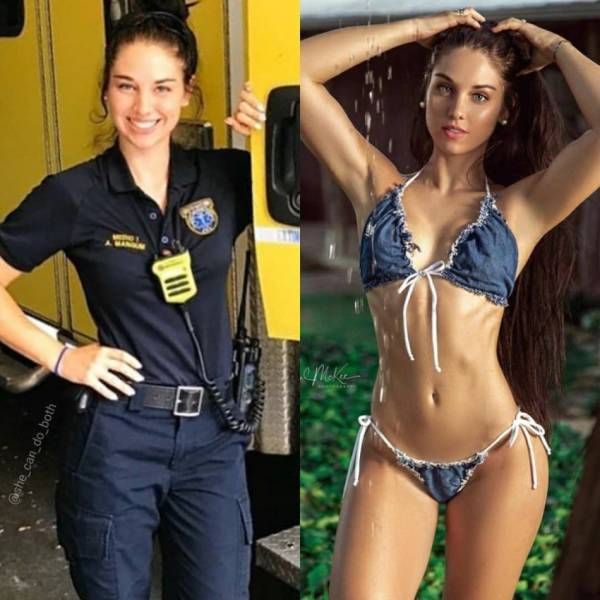 Sexy Girls With And Without Their Uniforms