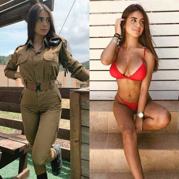 Sexy Girls With And Without Their Uniforms