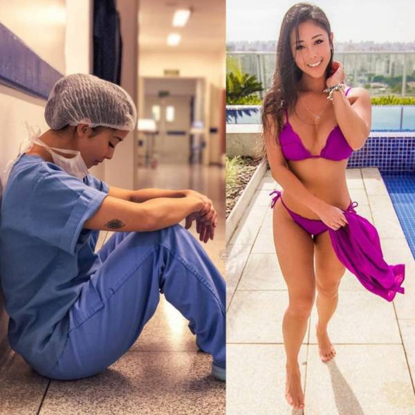 Sexy Girls With And Without Their Uniforms