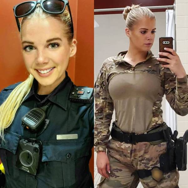 Fit Girls With And Without Their Uniforms
