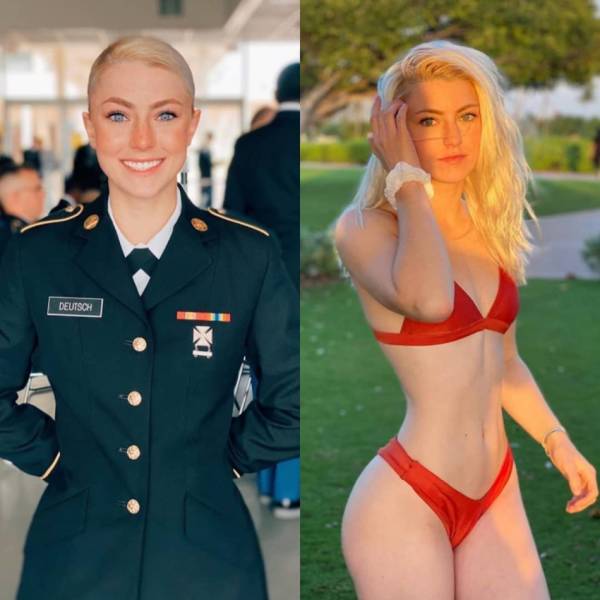 Fit Girls With And Without Their Uniforms