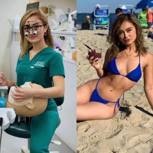 Fit Girls With And Without Their Uniforms