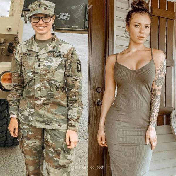 Fit Girls With And Without Their Uniforms