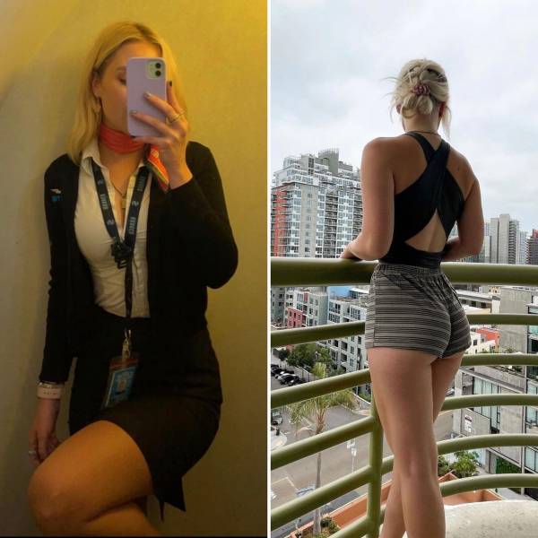 These Sexy Flight Attendants Don’t Need Their Uniforms!