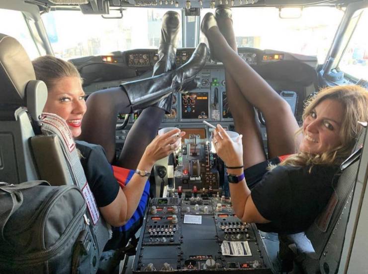 These Sexy Flight Attendants Don’t Need Their Uniforms!