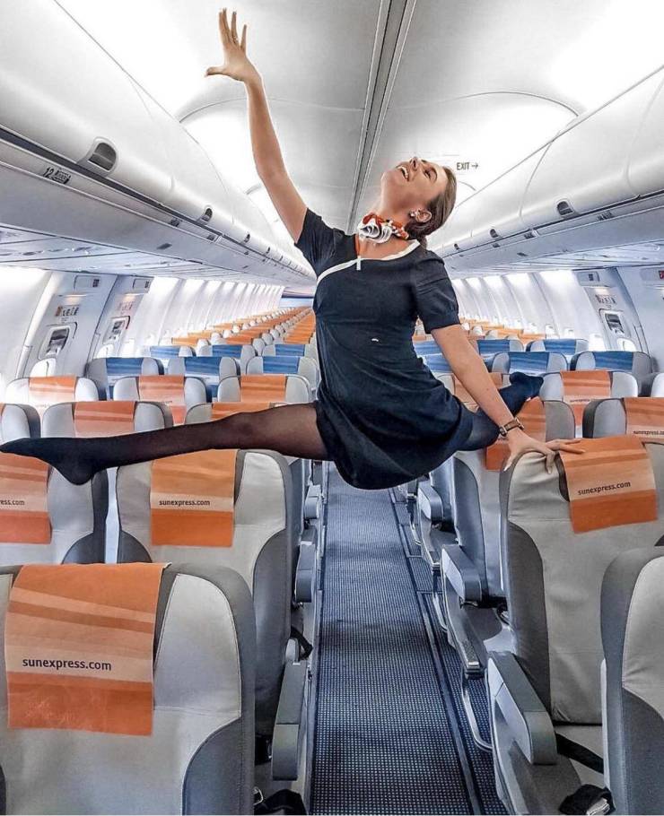 Sexy Flight Attendants With And Without Their Uniforms