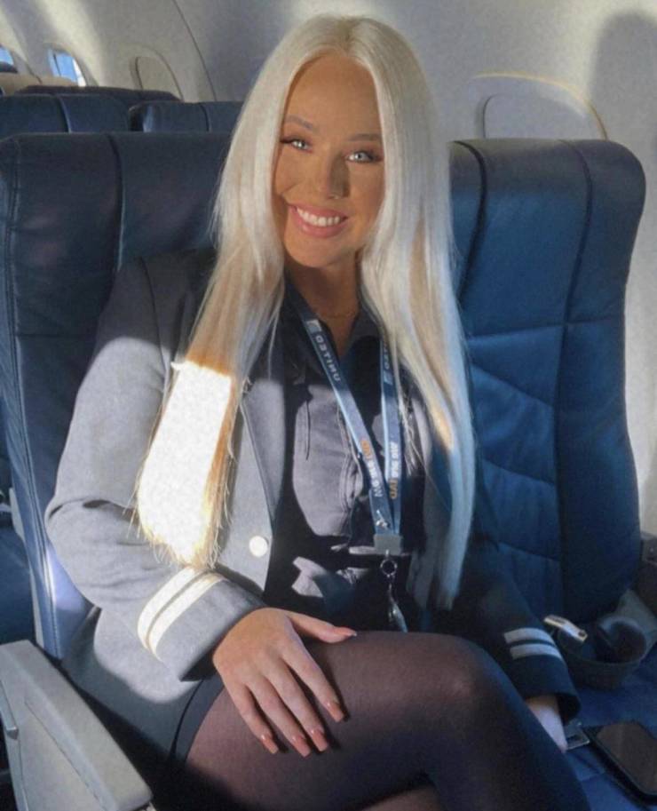 Sexy Flight Attendants With And Without Their Uniforms