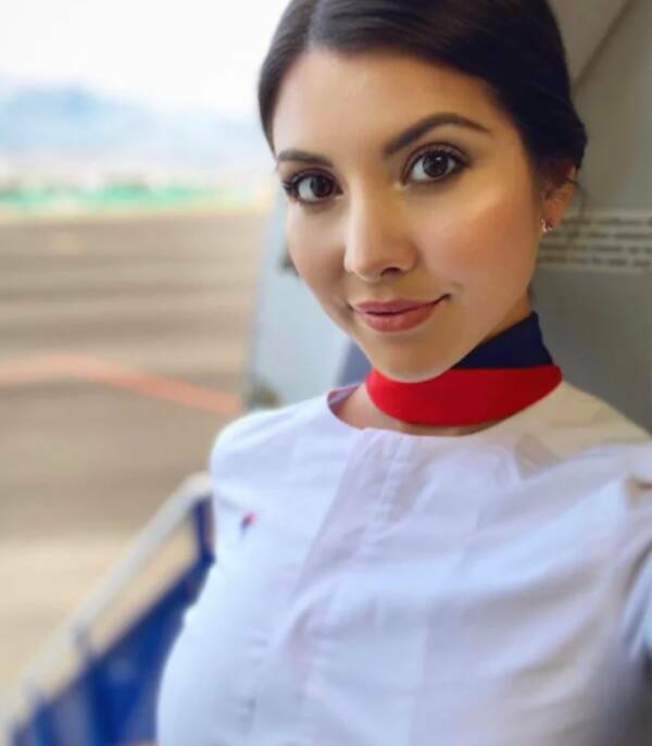 Hot Flight Attendants With And Without Their Uniform