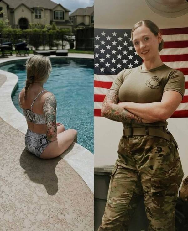 Hot Girls With And Without Their Uniforms