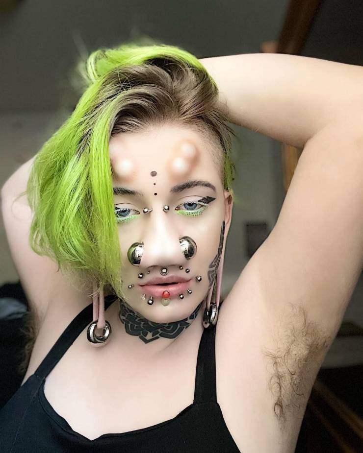 American Girl Gets 28 Piercings And Implanted Horns