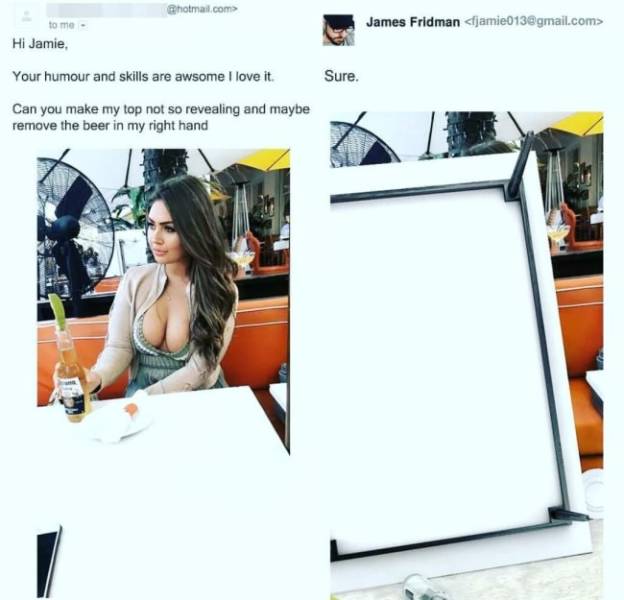 Never Ask James Fridman To Photoshop Your Pictures!