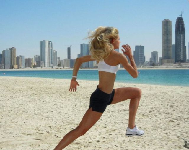 A Cute Blonde Bombshell who Is a Serious Sports Athlete