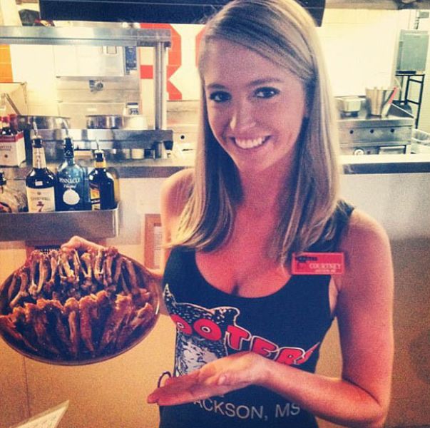 Hot Hooters Girls Have Some Fun During Break Times