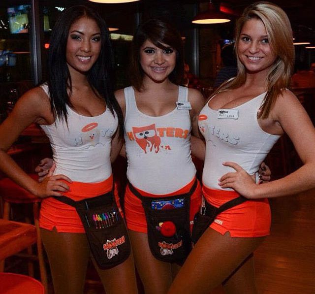 Hot Hooters Girls Have Some Fun During Break Times