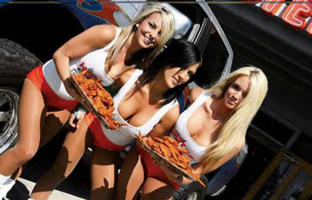 Hot Hooters Girls Have Some Fun During Break Times