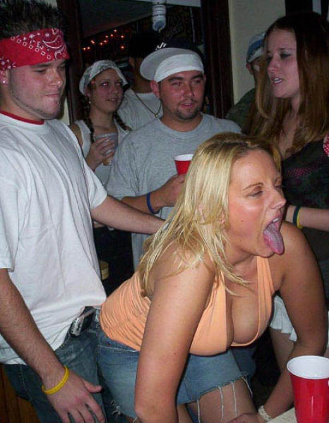 Girls Let Their Boobs Hang Out During Beer Pong