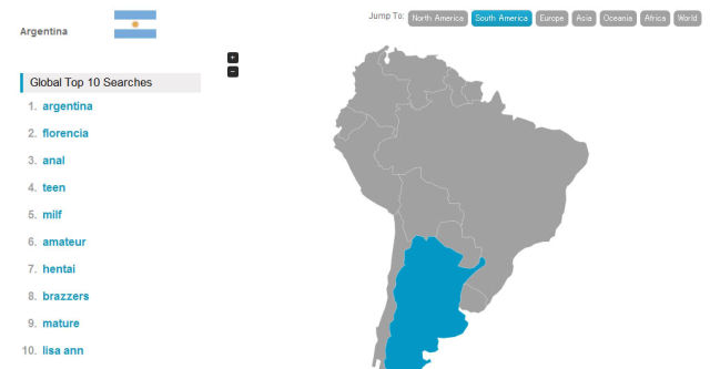 Top Porn Searches by Country across the Globe