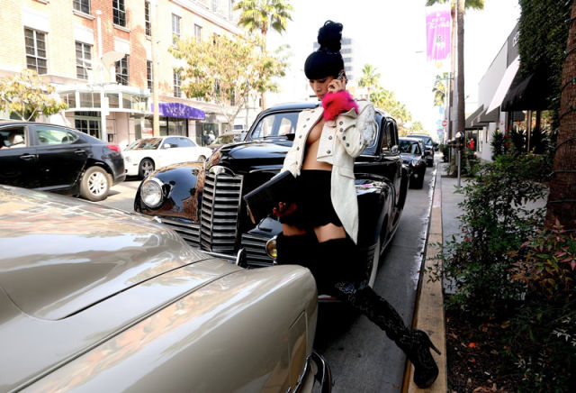 Bai Ling Went For a Manicure in a Very Revealing Outfit